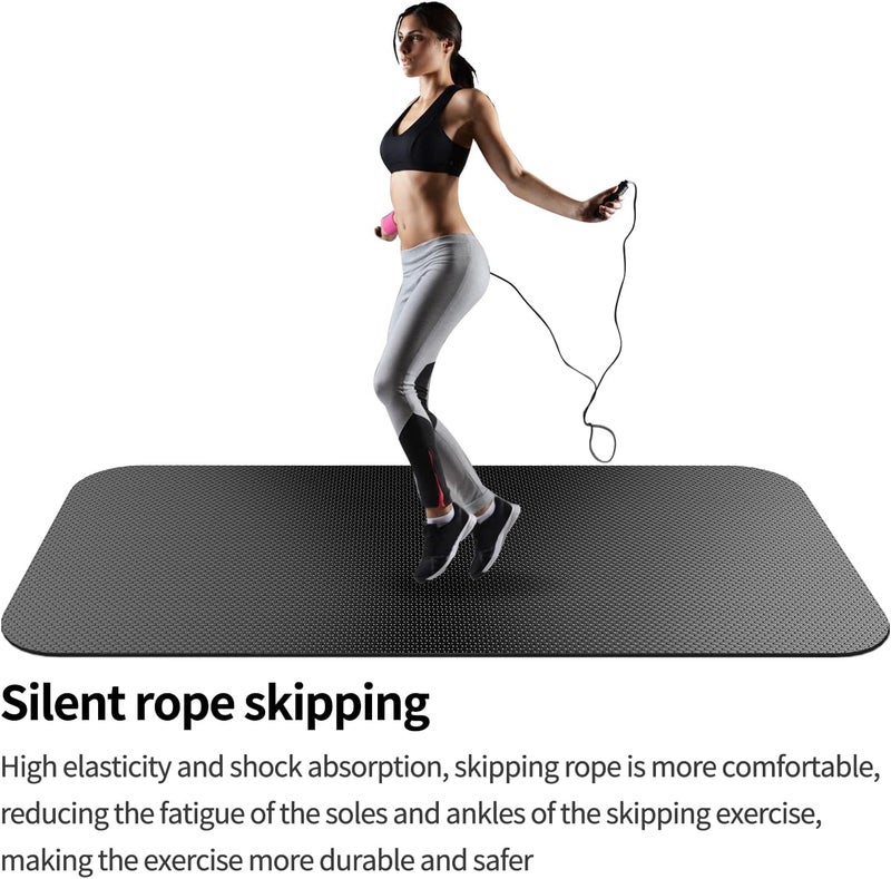 TONINT Large Exercise Mat,Exercise Equipment Mat,Treadmill Mat, Exercise Bike Mat, Workout Mats for Home Gym Mats Gym Flooring Rubber Workout Mat Fitness Mat Large Yoga Mat Cardio Mat for Weightlifting, Jump Rope, Non-slipping - Image 4